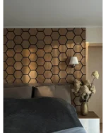 Hexagon Altıgen Mdf Akustik Duvar Paneli 65x80 CM Hamilton - Görsel 2