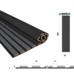 Woodipol Antrasit Gri 60*280 cm