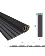 Woodipol Antrasit Gri 60*280 cm