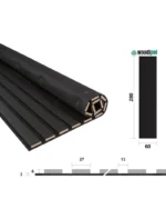 Woodipol Siyah 60*280 cm